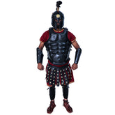 Combinaison d'armure en cuir à jupe romaine complète avec casque en métal grec LFBA07
